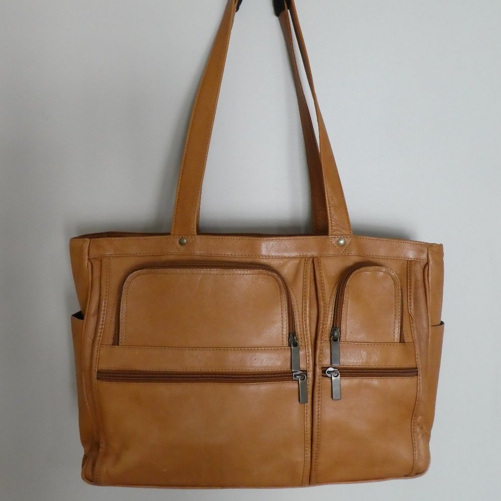 Large leather tote